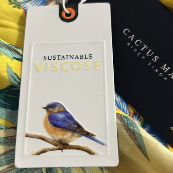 NWT Cactus Man by Ricky Singh floral button down shirt for men - Picture 7 of 11